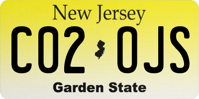 NJ license plate C02OJS
