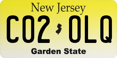 NJ license plate C02OLQ
