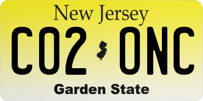 NJ license plate C02ONC