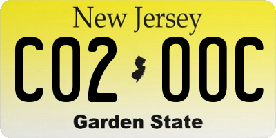 NJ license plate C02OOC