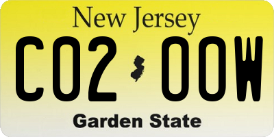 NJ license plate C02OOW