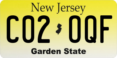 NJ license plate C02OQF