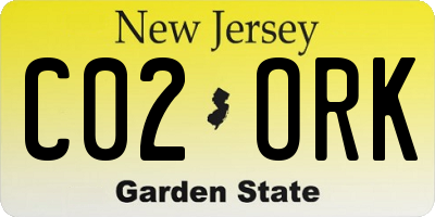 NJ license plate C02ORK