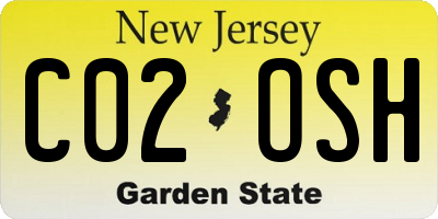 NJ license plate C02OSH