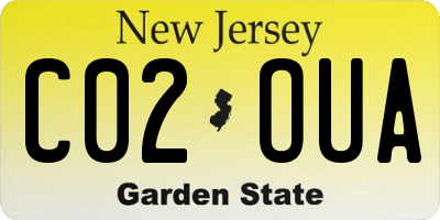 NJ license plate C02OUA