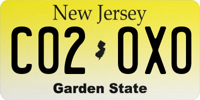 NJ license plate C02OXO