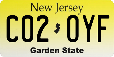 NJ license plate C02OYF