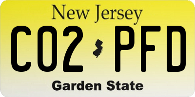 NJ license plate C02PFD