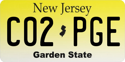 NJ license plate C02PGE