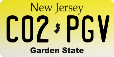NJ license plate C02PGV