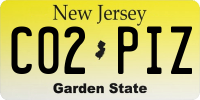 NJ license plate C02PIZ