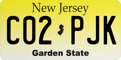 NJ license plate C02PJK