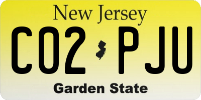NJ license plate C02PJU