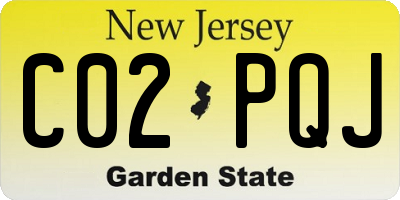 NJ license plate C02PQJ
