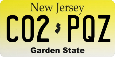 NJ license plate C02PQZ