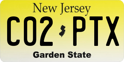 NJ license plate C02PTX