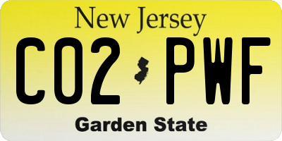 NJ license plate C02PWF