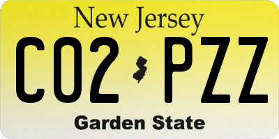 NJ license plate C02PZZ