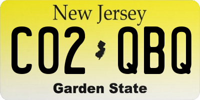NJ license plate C02QBQ