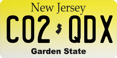 NJ license plate C02QDX