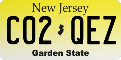 NJ license plate C02QEZ