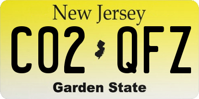 NJ license plate C02QFZ
