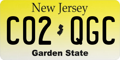 NJ license plate C02QGC