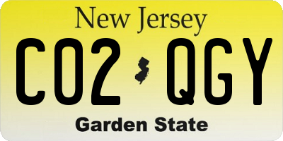 NJ license plate C02QGY
