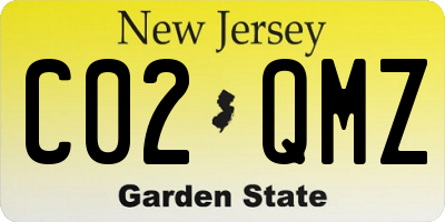 NJ license plate C02QMZ