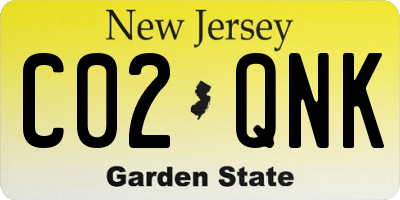 NJ license plate C02QNK