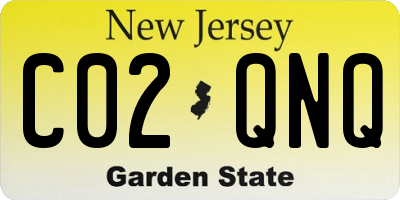 NJ license plate C02QNQ
