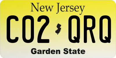 NJ license plate C02QRQ