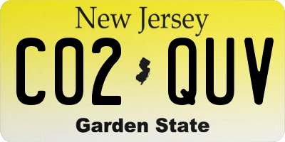 NJ license plate C02QUV