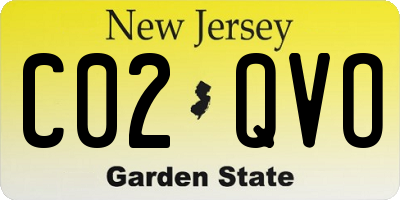NJ license plate C02QVO