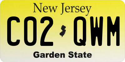 NJ license plate C02QWM