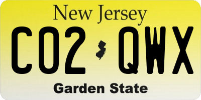 NJ license plate C02QWX