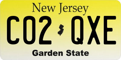 NJ license plate C02QXE