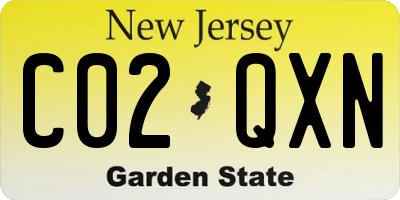NJ license plate C02QXN