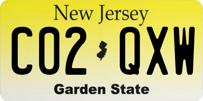 NJ license plate C02QXW