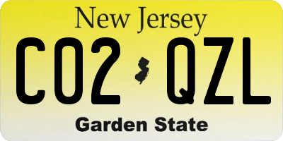 NJ license plate C02QZL
