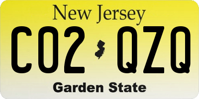 NJ license plate C02QZQ