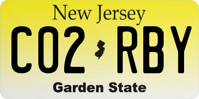 NJ license plate C02RBY
