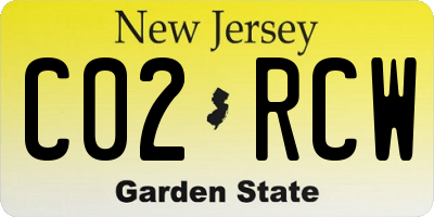 NJ license plate C02RCW