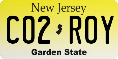 NJ license plate C02ROY