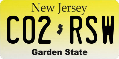 NJ license plate C02RSW