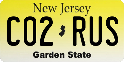 NJ license plate C02RUS