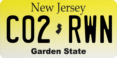 NJ license plate C02RWN