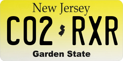 NJ license plate C02RXR