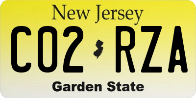 NJ license plate C02RZA