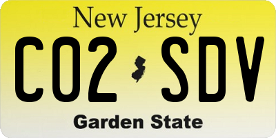 NJ license plate C02SDV